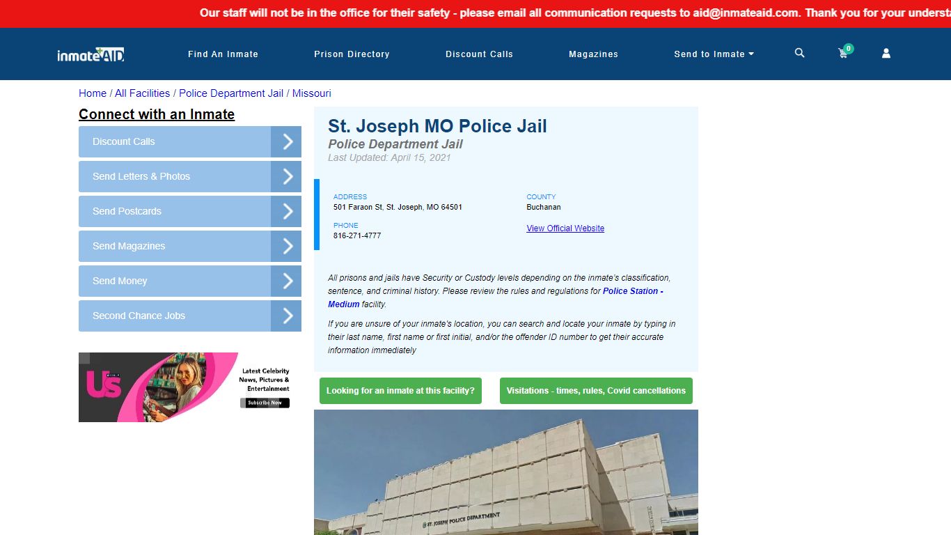 St. Joseph MO Police Jail & Inmate Search - St. Joseph, MO